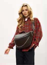 Женская кожаная сумка-бананка под ноутбук Sambag Urban Laptop 46×26 см (51411120)