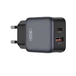 Адаптер живлення зарядний пристрій XO L156 30 W 2 порти USB-A + USB-C