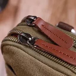 Компактна сумка-чохол на пояс із металевим карабіном із текстилю Vintage 22224 оливковий - мініатюра 9