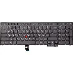 Клавіатура для ноутбука Lenovo ThinkPad E560, чорна, чорний фрейм