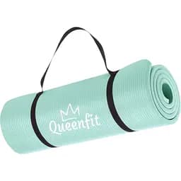 Килимок (мат) для фітнесу та йоги Queenfit NBR 1,5см бірюзовий - мініатюра 7