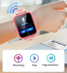 Розумний дитячий годинник Lemfo A9 з GPS, сім картою, 4G LTE, подвійною камерою, прослуховуванням, ліхтариком, відеозвʼязком, 8 ГБ пам'яті та кнопкою SOS Рожевий  - мініатюра 11