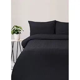 Постільна білизна Lotus Готель страйп-сатин сімейна чорний(svt-2000022236539)