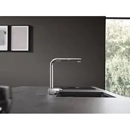 Змішувач Hansgrohe Aquno Select М81 250 2jet кухонний з витяжним виливом Sbox 73830670 Black Matt Чорний матовий - мініатюра 2