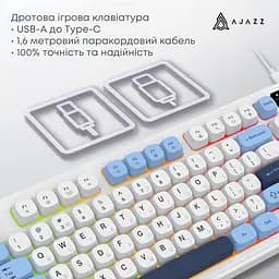 Клавіатура Ajazz AF98 White USB-C (AF98-GB) - мініатюра 9