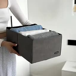 Короб  ORGANIZE  для вертикального зберігання на дві комірки 40*25*16 см (сірий) - мініатюра 3