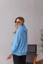 Вільний худі для майбутніх мам тринитка без начосу Chelm XXL-3XL (50-52) Lullababe Блакитний - мініатюра 2