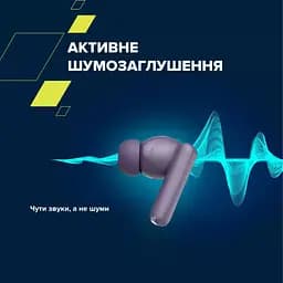 Навушники Canyon TWS headset OnGo TWS-10 ANC+ENC Purple (CNS-TWS10PL) - мініатюра 10