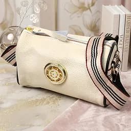 Дивовижна сумка для стильних жінок із натуральної шкіри Vintage 22264 білий - мініатюра 9