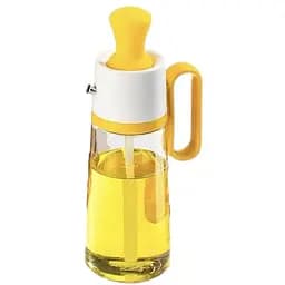 Масляна з силіконовим пензликом для змащування дека сковороди пляшка для олії та оцту 2 в 1