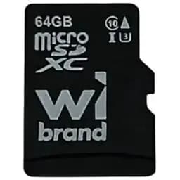 Карта памяти Wibrand microSDXC, 64Gb, Class10 UHS-I U3, без адаптера (WICDXU3/64GB)