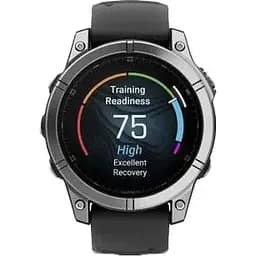 Смарт-годинник Garmin Fenix E 47mm AMOLED Stainless Steel with Black Silicone Band (010-03025-02/00) - мініатюра 8