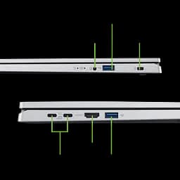 Ноутбук Acer Aspire Go 15 AG15-71P-58WM i5-1334U la 46GHz,15.6'',IPS,16GB DDR5,512GB,Без ОС - мініатюра 12