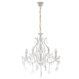 Люстра свічка Brille підвісна кришталева в хол E14 40W WH (BCL-678S/5)