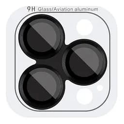 Захисне скло Metal Classic на камеру (у упак.) для Apple iPhone 14 Pro (6.1) / 14 Pro Max (6.7) Чорний / Midnight
