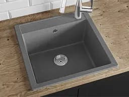 Кухонна мийка Miraggio BODRUM 510 grey (0000002) Граніт, Врізна, Сірий - мініатюра 4