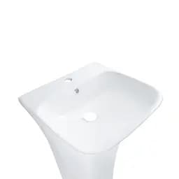 Умивальник підлоговий Qtap Crow 450x435x835 White QT0511G315WN, Білий - мініатюра 4