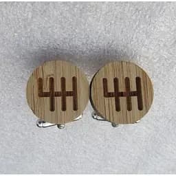 Дерев'яні запонки Коробка Передач Handmade acs0005974