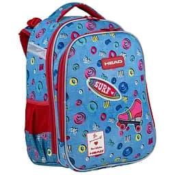 Рюкзак школьный ортопедический Head 4 HD-404 39х29х27 см голубой с красным (501020004)