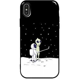 Чохол-накладка Toto Pure TPU 2 mm Print Case Apple iPhone X/XS #40 Ufo Moon Black
