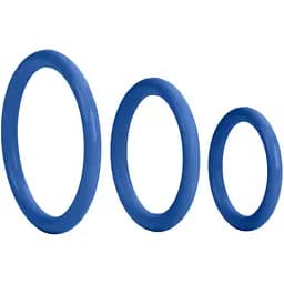 Эрекционное кольцо CalExotics Tri-Rings 3 шт синий