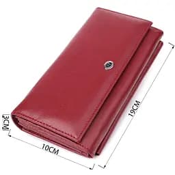 Жіночий гаманець з кишенею для телефону з натуральної шкіри ST Leather 23069 бордовий - мініатюра 3