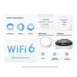 WiFi Mesh система TP-Link Deco X50 PoE(1-pack) - мініатюра 6