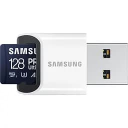 Карта пам'яті Samsung microSDXC PRO Ultimate 128GB Class 10 UHS-I U3 V30 A2 + USB Reader (MB-MY128SB/WW) [145484] - мініатюра 5