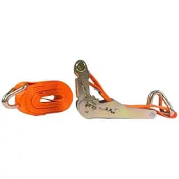 Стяжной ремень Poputchik Master с храповиком и крючками 3 т 5 м x 25 мм 1 шт.