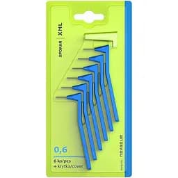 Межзубные ершики угловые Spokar ХМL 0.6 мм 6 шт