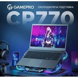Охолоджувальна підставка для ноутбука до 18 дюймів GamePro GPCP-770 6xfans - мініатюра 10
