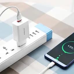 МЗП Borofone BA21A Long journey QC3.0 3A (1USB-A) + кабель USB to Type-C Білий - мініатюра 5