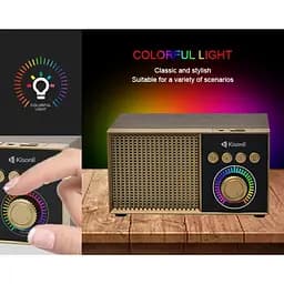 Портативна колонка ретро Kisonli G10 Bluetooth 1200mAh 5 Вт Brown - мініатюра 2