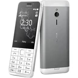 Телефон кнопковий Nokia 230 TA-1609 Dual Sim 2024 білий (6438409094933)