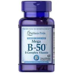 Витамины Puritans Pride Vitamin B50 Complex Timed Release 60 капсул