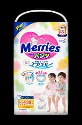 Підгузки-трусики Merries 5 (12-22 кг), 38 шт.