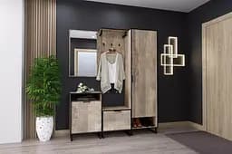Тумба для взуття Moreli Forte F-0004 у стилі Loft 550х505х400 мм Дуб Гранж Пісочний - мініатюра 3