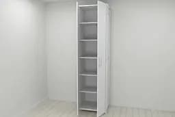 Шкаф Гардероб Уни секция 7 серии Конект Ferrum-decor 220x60x50см Белый металл ДСП Белый 16 мм (FRD-104567)