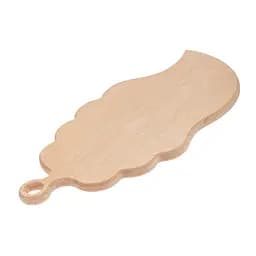 Доска кухонная разделочная деревянная из бука в форме листка 39х18 см, Woodly Бежевый 86492