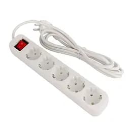 Мережевий фільтр живлення ColorWay (CW-PSEA53W), 5 розеток/ 3M white (CW-PSEA53W) - мініатюра 4