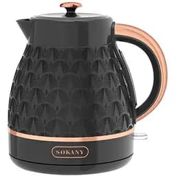 Електрочайник з обертанням на 360° SK-1030 дисковий безшумний 1.7 л 2200Вт Чорний