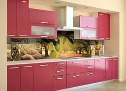 Кухонний фартух Оливковий гай для кухні наклейка ПВХ оливки маслини Зелений 65х250 см Happy Pocket Z180453