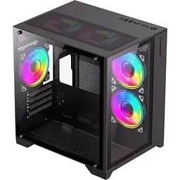 Корпус GameMax Infinity Mini чорний, без БЖ, Mini Tower, Micro ATX / Mini ITX, 1хUSB 3.0, 2хUSB 2.0, 358х275х373 мм, 3.6кг