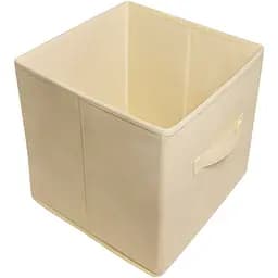 Ящик для зберігання МВМ My Home текстильний 280x280x280 мм бежевий (TH-08 BEIGE)