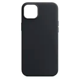Кожаный чехол-панель для Apple iPhone 14 Plus, FAKE Leather Case, черный, искусственная кожа, премиальный, противоударный, защита всего корпуса, с мягкой подкладкой, поддержка MagSafe и беспроводной зарядки, ArmorStandart (ARM64394)