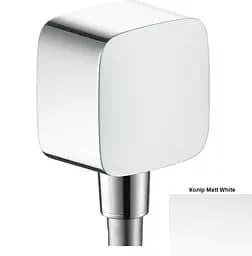 Шланговое подсоединение Hansgrohe Fixfit E с обратным клапаном Matt White 26457700, Белый матовый