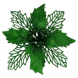 Ялинкова іграшка MIS LT Квітка Різдвяник 17х17х4 см зелений