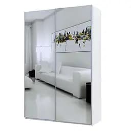 Шафа-купе Doros G-Caiser 2 дзеркала/3 частини 160х60х240 см Білий (42002102) - мініатюра 4