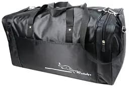 Сумка дорожня середня Wallaby 340-7 з нейлону 38 л 54×29×25 см Чорна