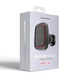 Автотримач для телефону магнітний ArmorStandart DriveEasy Airvent, чорний, автомобільний універсальний тримач на дефлектор, магніт на решітку вентиляції, гачок-фіксатор, поворот 360°, компактний, металеві пластини в комплекті, (ARM85739) - мініатюра 2